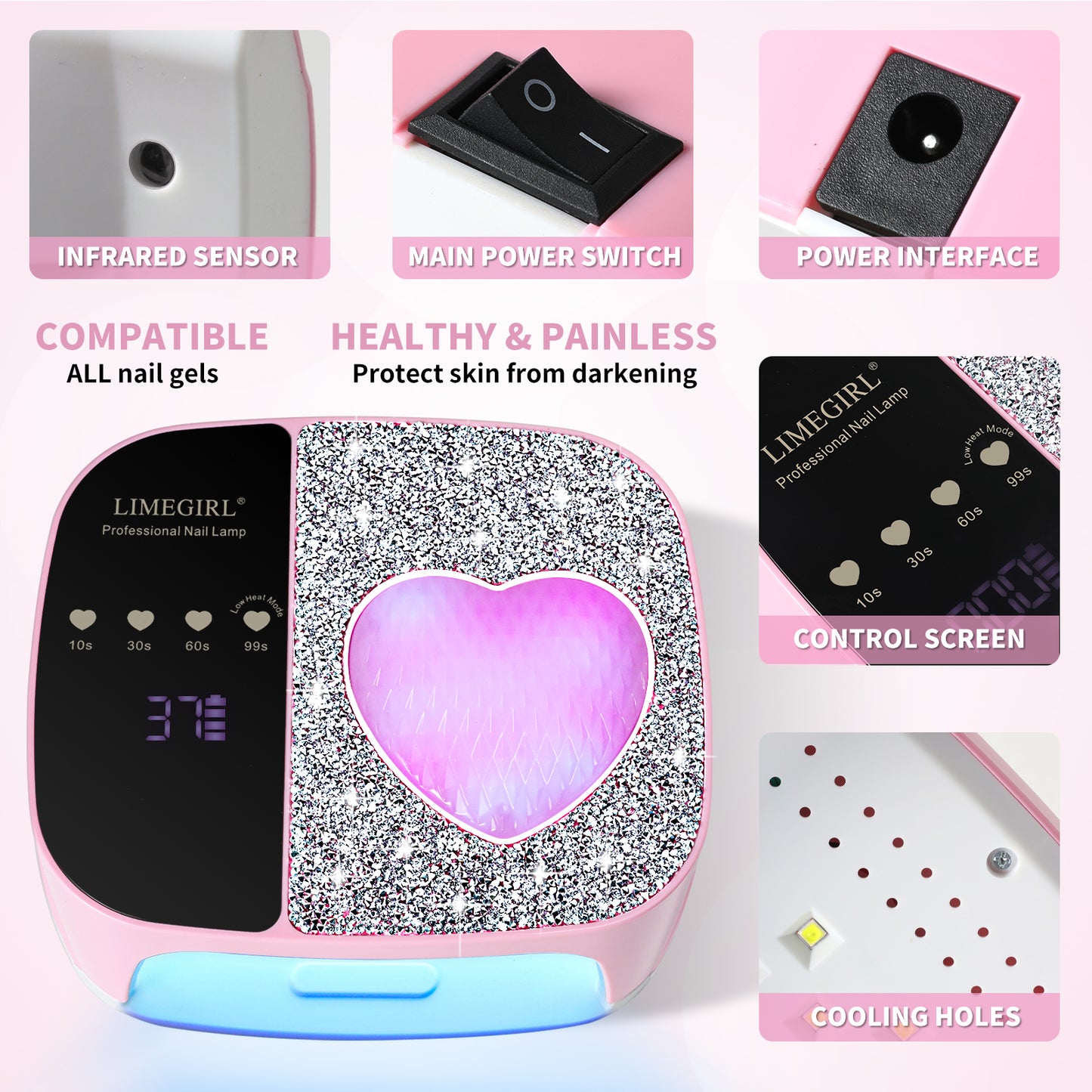 UV LED Cordless Rechargeable Nail Art Cure Machine